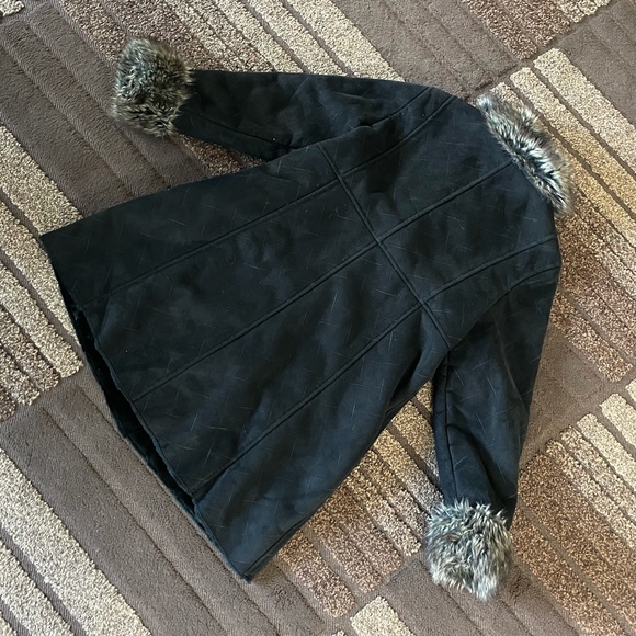 utex design black jacket with faux fur trim XL - Picture 8 of 11